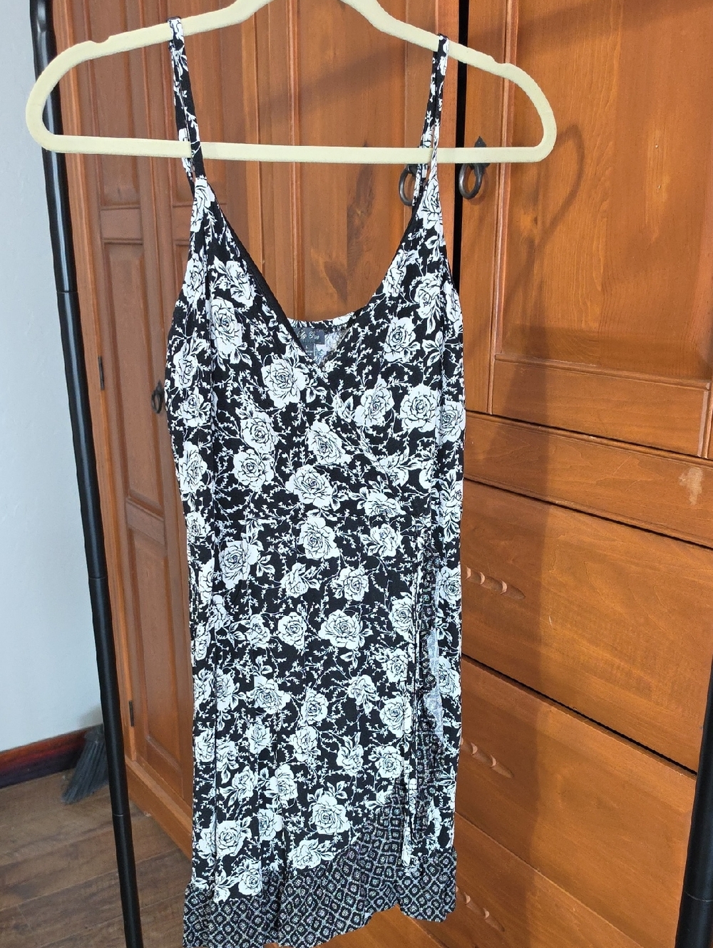 Lily Rose Black & White Floral Mini Dress